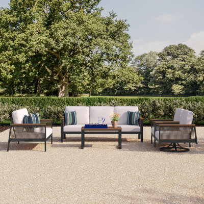 Townsend 5 Piece Sunbrella Sofa Seating Group with Cushions by Birch Lane