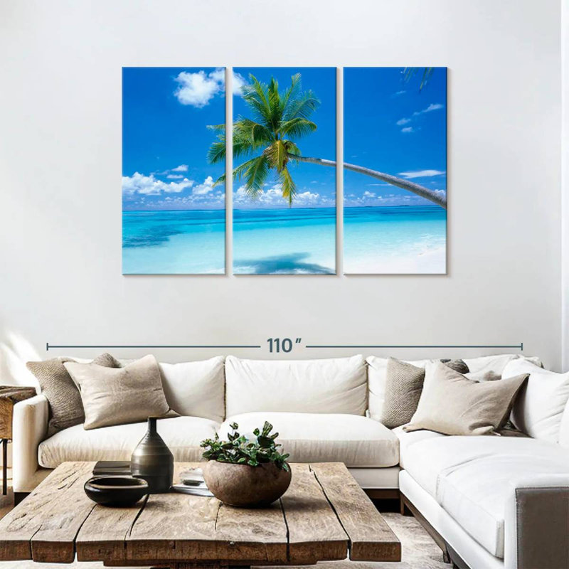 Gillard Beach Palm Shadow, H 48 po x l 74 po