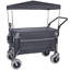Chariot de chariot pliant multifonctionnel avec poignée rotative et auvent