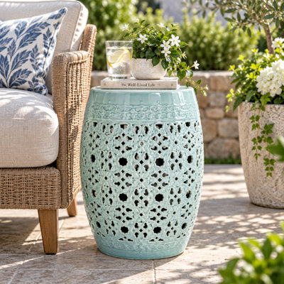 Tabouret de jardin en céramique Burtine