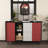 Modern Coffee Bar Cabinet Sideboard Buffet Cabinet With Door, 2 Drawers & 2 Open Storage Comparment-1849034108-1870815177