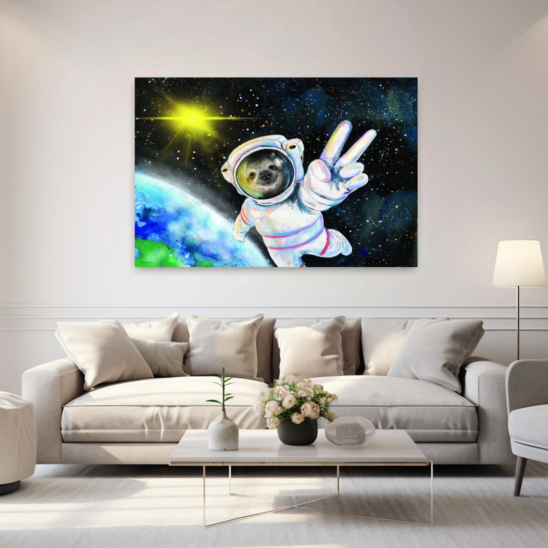 Art contemporain Art contemporain fantaisiste, H 40 po x l 60 po