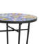 Table d'appoint de patio, colorée et noire