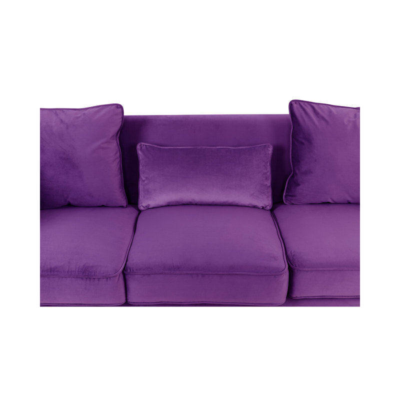 Canapé Curie, Velours mauve