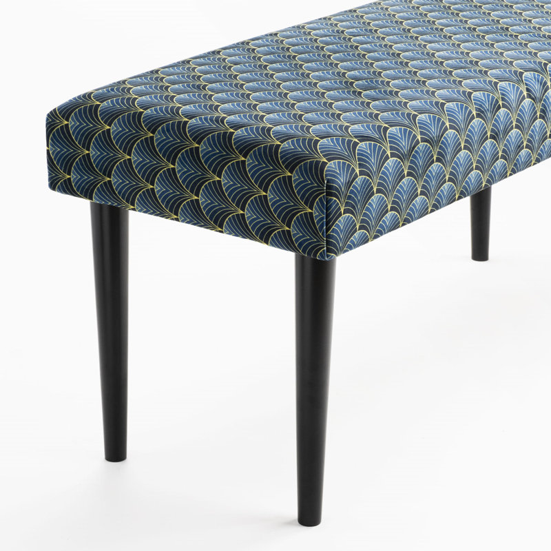 Velvet Upholstered Bench, H40 x W120 x D30cm