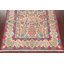 Tapis unique en laine noué à la main de style Kashan beige / bleu / rouge de 7 pi 7 po x 11 pi Dewan