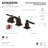 Kingston Brass Kaiser Two-Handle 3-Hole Deck Mount Widespread Bathroom Faucet with Brass Pop-Up Drain-57651879