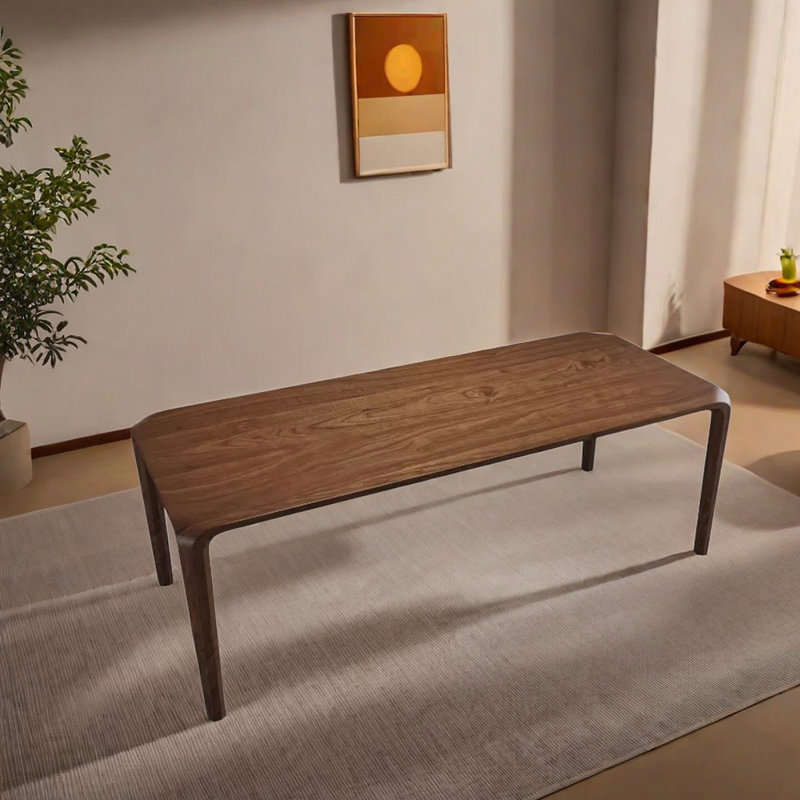 Ash Solid Wood Dining Table, 31.49" W x 86.61" L