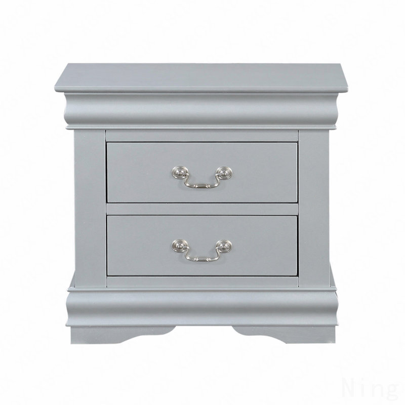Platinum Finish Nightstand