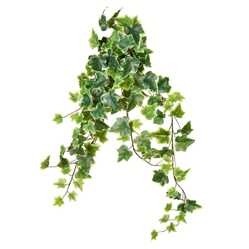 Artificial Varigated Ivy Hanging Bush, 28" H x 8" W x 10" D