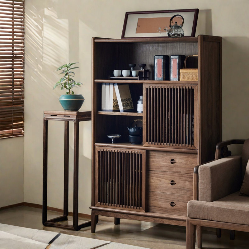 Simple Solid Wood Multi-Storage Sideboard