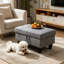 Repose-pieds rembourré en flanelle avec repose-pieds Athiste-1662927514