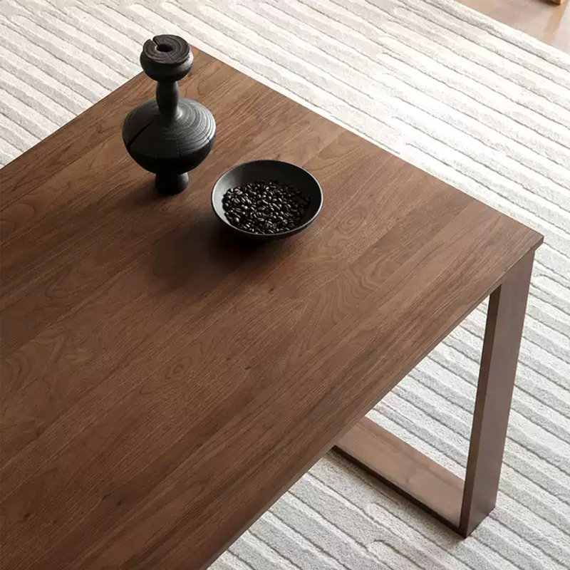 The classic black walnut dining table set, 29.52"H x 82.67"L x 31.49"W