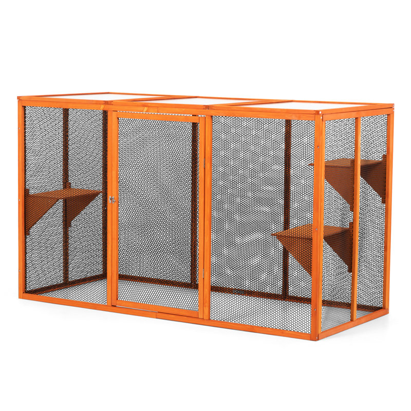 Nid de chat orange détachable avec toit imperméable et plates-formes énergétiques