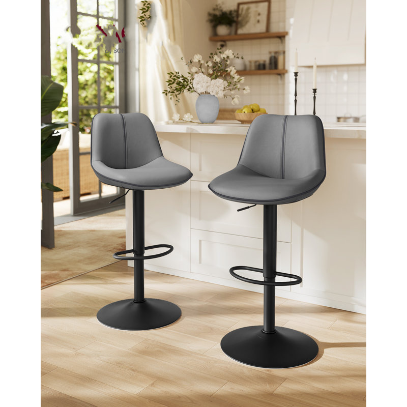 Upholstered Adjustable Height Bar Stool