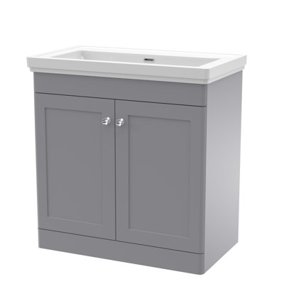 Classique 830 mm Freestanding Single Vanity with Drop In Basin