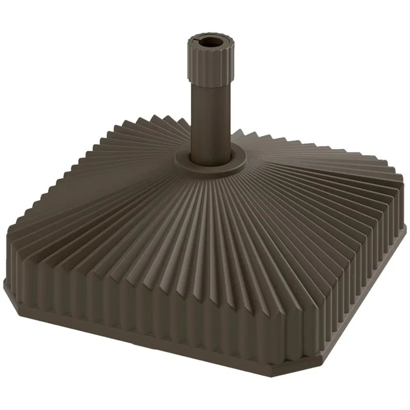 Porte-parapluies - Base en croix robuste avec bec de remplissage et trou de drain, construction en Hdpe, lestée de sable ou d'eau pour patio, terrasse et jardin