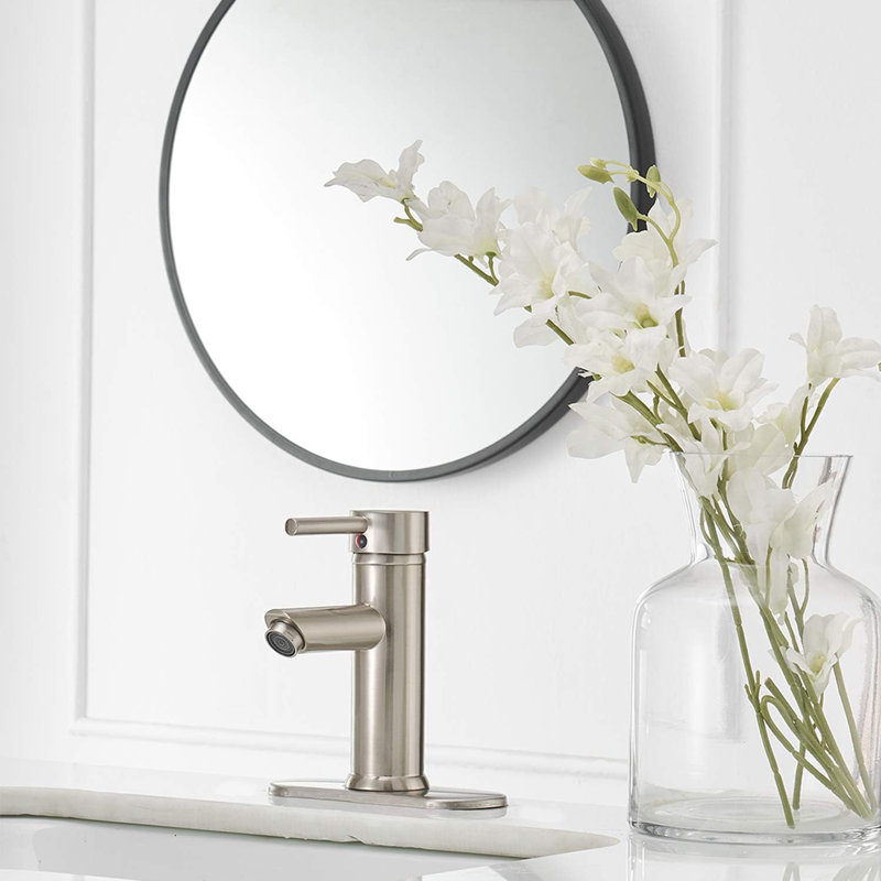 Single-handle Bathroom Faucet with Drain Assembly, Matte Black