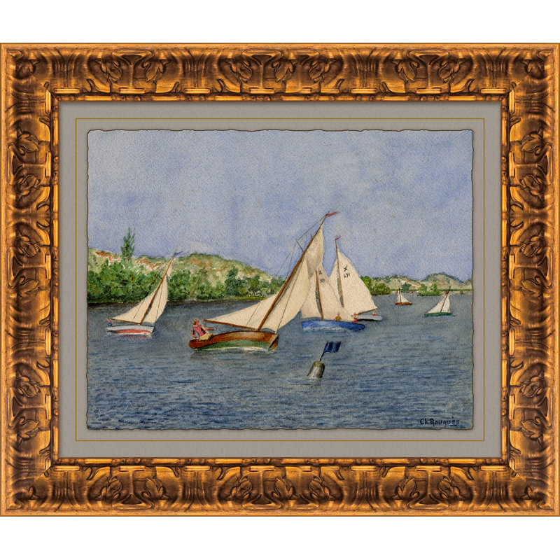 Boat Race In Harbor Giclee Print