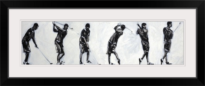 «Golf», H 20 po x l 56 po x P 1 po, Cadre noir