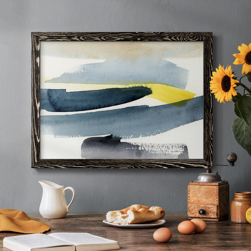 Peeking Sunshine II - Toile tendue avec châssis rustique, Cadre noir, H 26 po x l 38 po x P 1,5 po