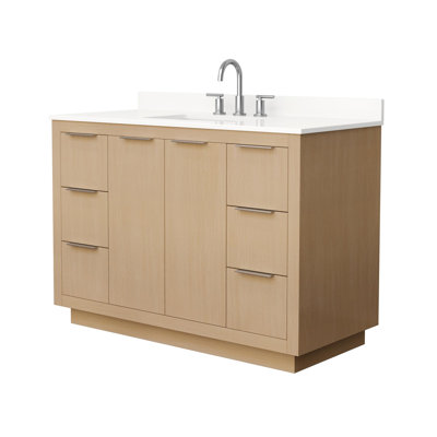 Ensemble de meuble-lavabo simple 48 po avec plateau en quartz Maroni