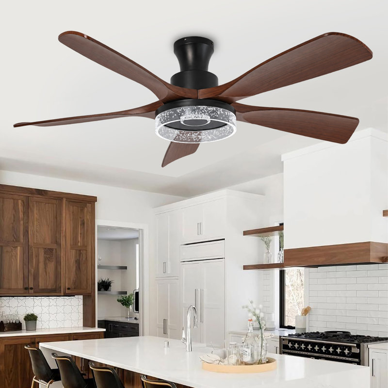 Itohan 56" 6-Speed Reversible Dc Motor LED Dimmable Ceiling Fan With Light And Remote