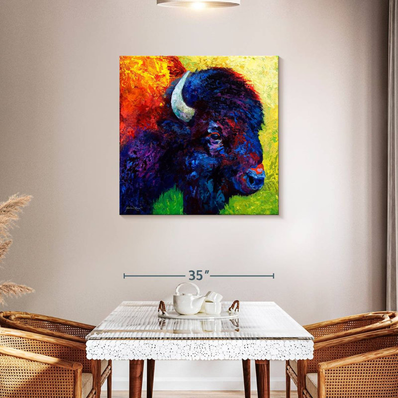 Brampt Bison Head III, 36" H x 36" W