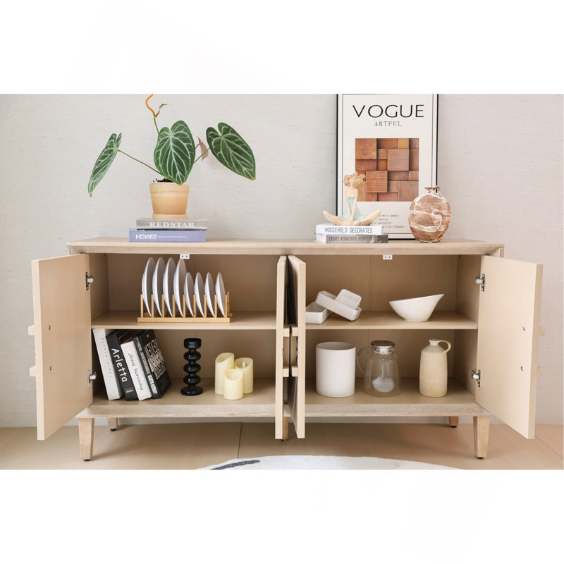 Charmante armoire de rangement rustique de style campagnard au design innovant et polyvalente, Naturel antique