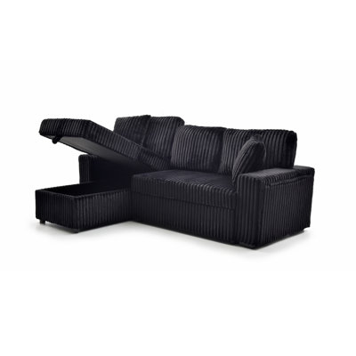 Glory Furniture Connie G00403-SCH Sofa Bed with Reversible Chaise Black