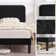 Auxter Upholstered Platform Bed Frame with Adjustable Headboard No Box Spring Needed