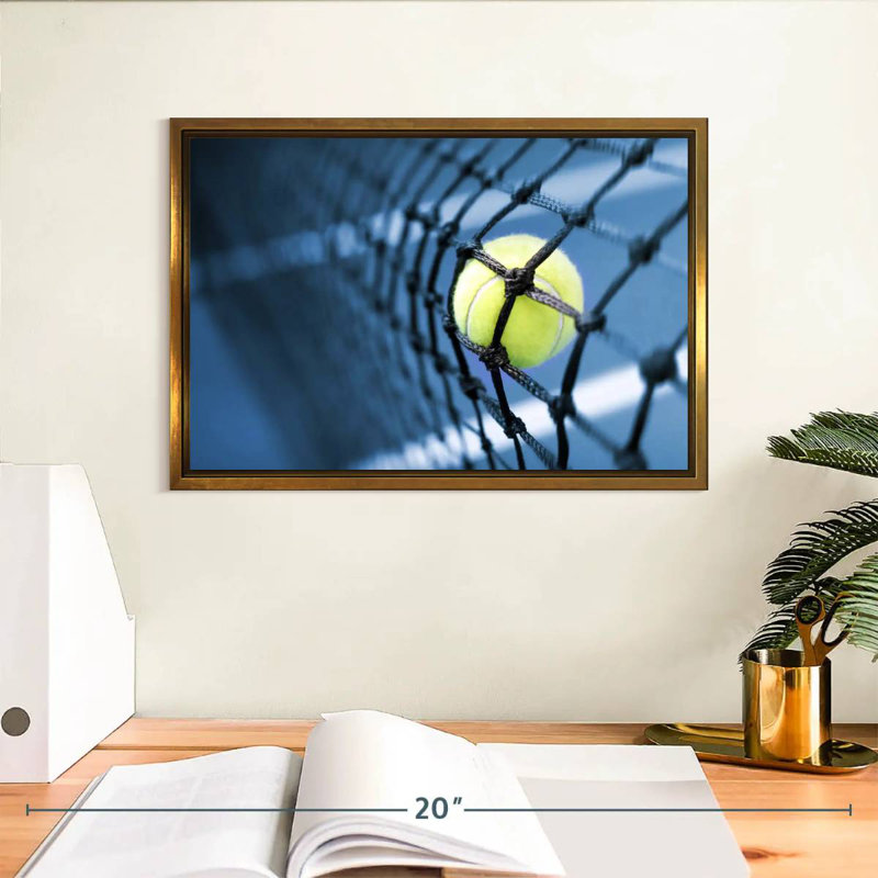 Filet de tennis, Cadre flottant doré, 13 po x 9 po