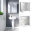 Mairwen Surface Mirrored Bathroom Cabinets with Mirror and 2