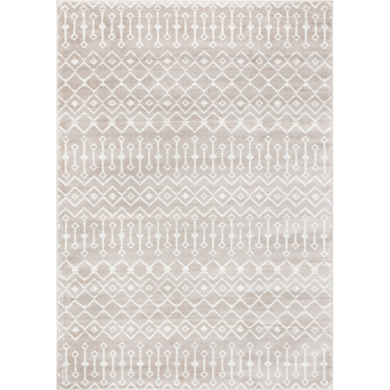 Tapis contemporain Aemtenan couleur rosée, Rectangle 7 pi x 10 pi
