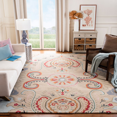 Abruzzino Hand Tufted Wool Ikat Rug