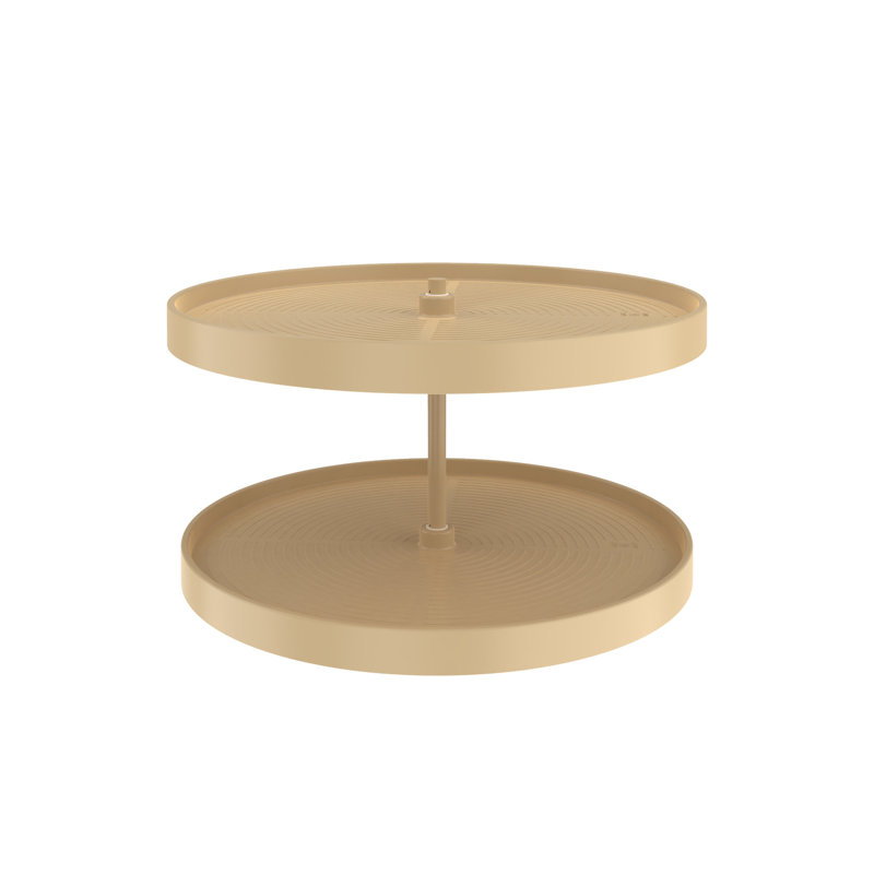 Plateau tournant double en polymère Rev-A-Shelf, L 24 po, Amande