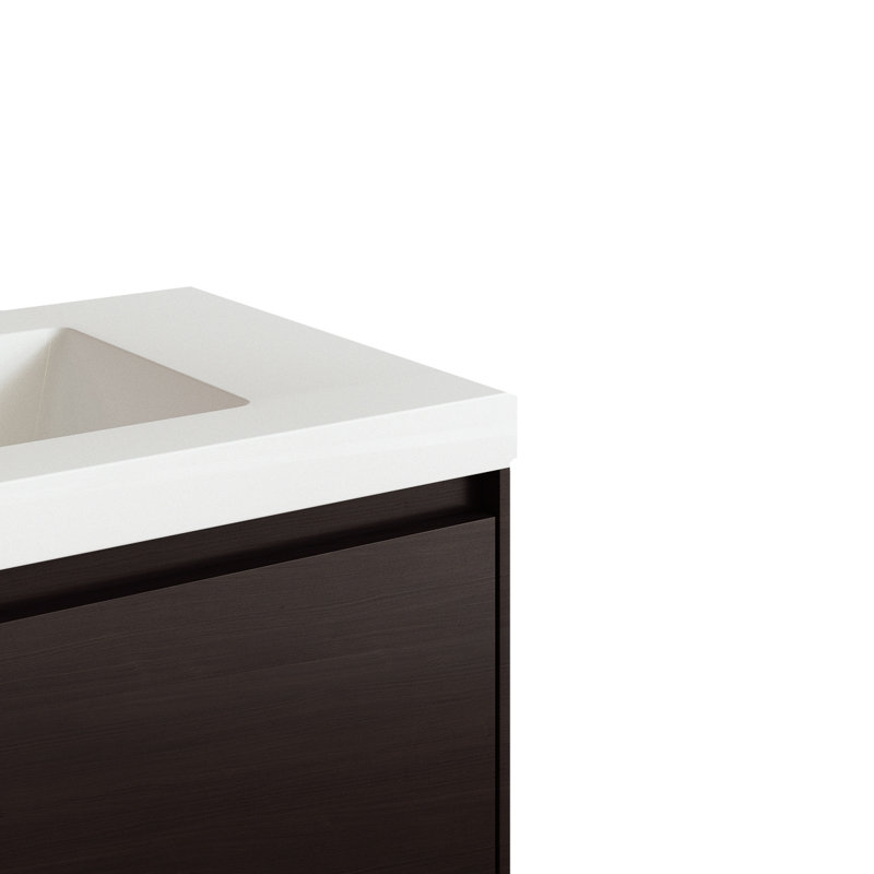 Meuble-lavabo double Rivo avec comptoir à maquillage