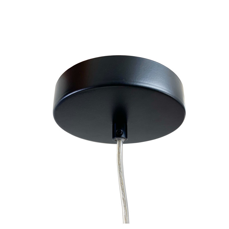 Luminaire suspendu à globe unique 1 lumière Boomery, H 9 po x l 15 po x P 15 po, E26 - par défaut, Noir