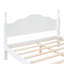 Cadre de lit plateforme grand lit en bois, lit plateforme de style rétro avec support en lattes de bois, blanc