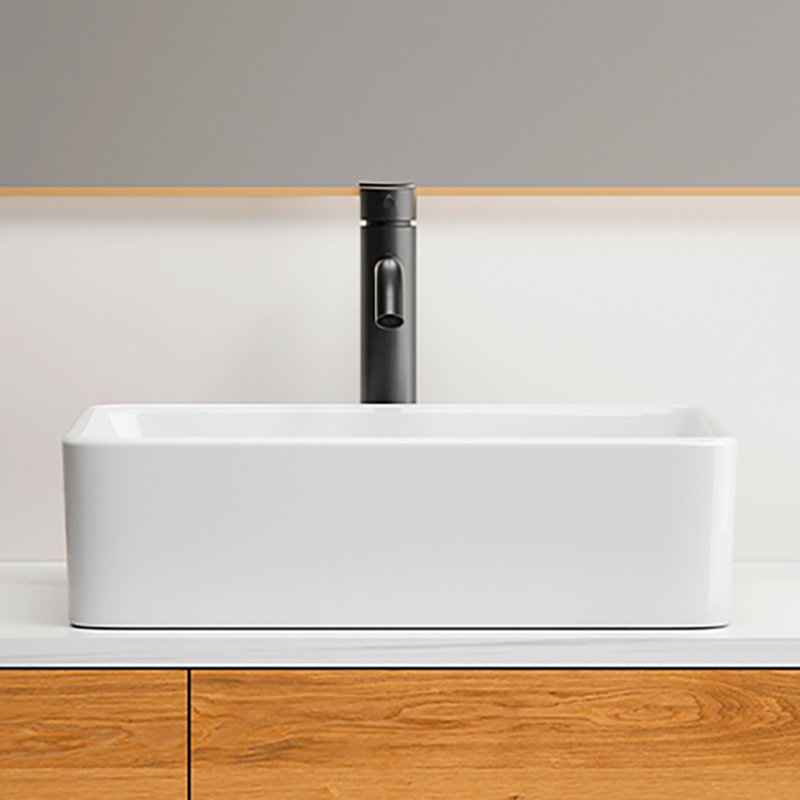  Vessel Sink Rectangle 19”x15“ Bathroom Ceramic  Sink,rectangular Modern Above Counter Bathroom Sinks Vanity Sink Art Basin