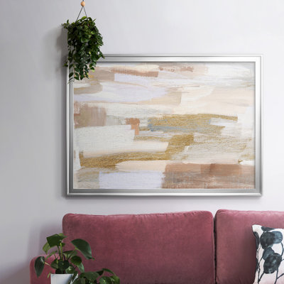 Toile tendue avec cadre doré Quartz II