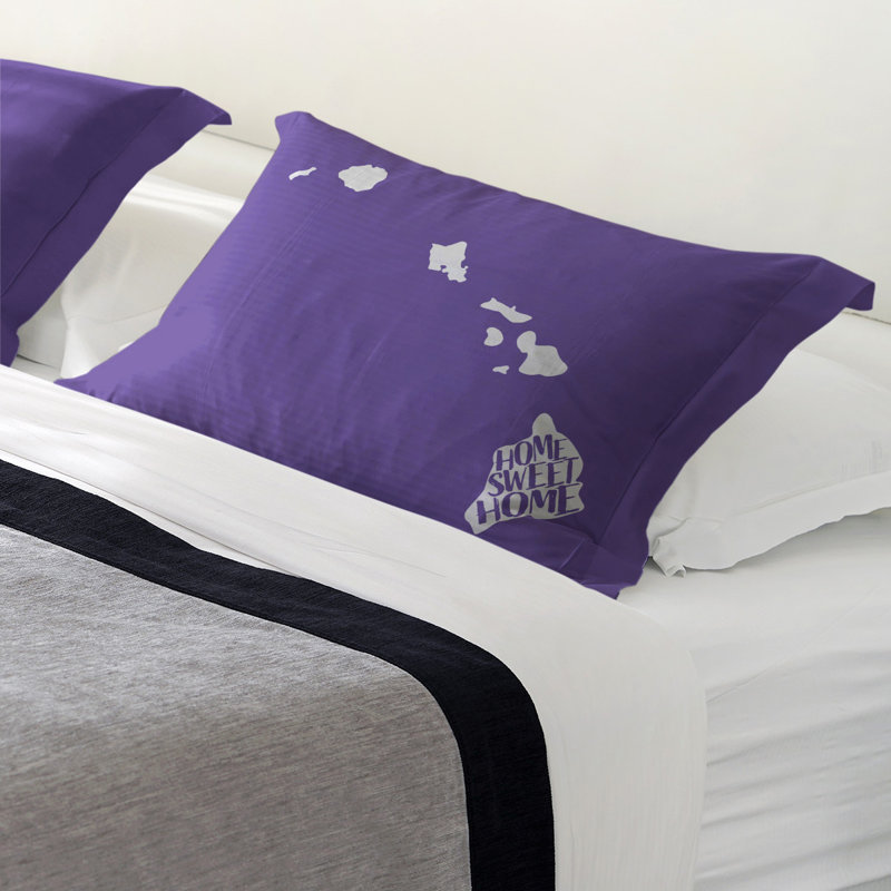 Hawaii Polyester Sham Set, King, Microfiber, Purple