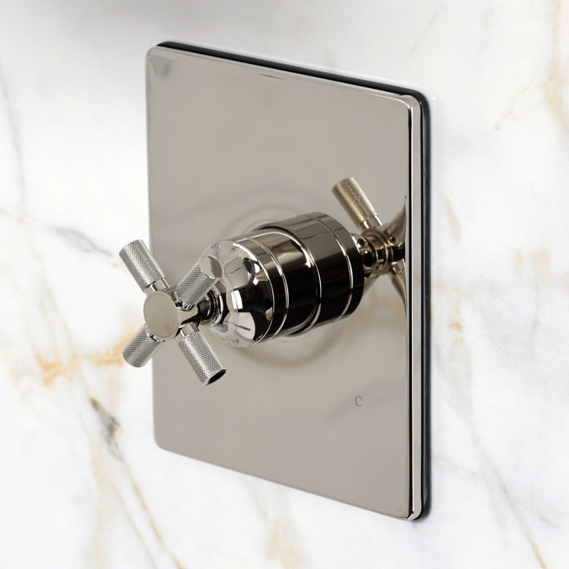 Robinet de douche à poignée simple Kingston, Polished Nickel