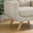 Contemporary Accent Armchair with Linen Upholstery Living Room Furniture, Beige