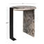 Table de bout ronde contemporaine en marbre / métal naturel 20,66 po Devarsh