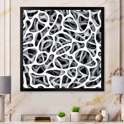 Art graphique noir et blanc - impression sur toile