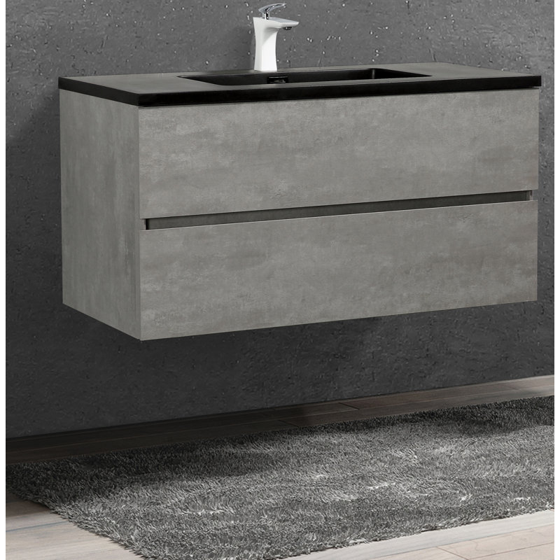 Ensemble de meuble-lavabo simple mural 39 po Thamesink