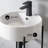 Monaco 15.75" Round Console Sink with Faucet Mount, White Basin-100946684