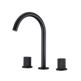 Metro Knurled Bathroom Faucet - Widespread - 8" Brass