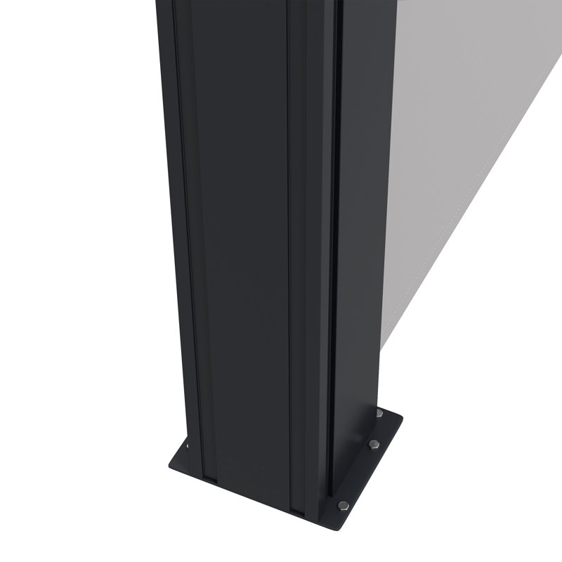 Outsunny Retractable Side Awning Privacy Screen, 180cm H x 400cm W x 4cm D, Grey